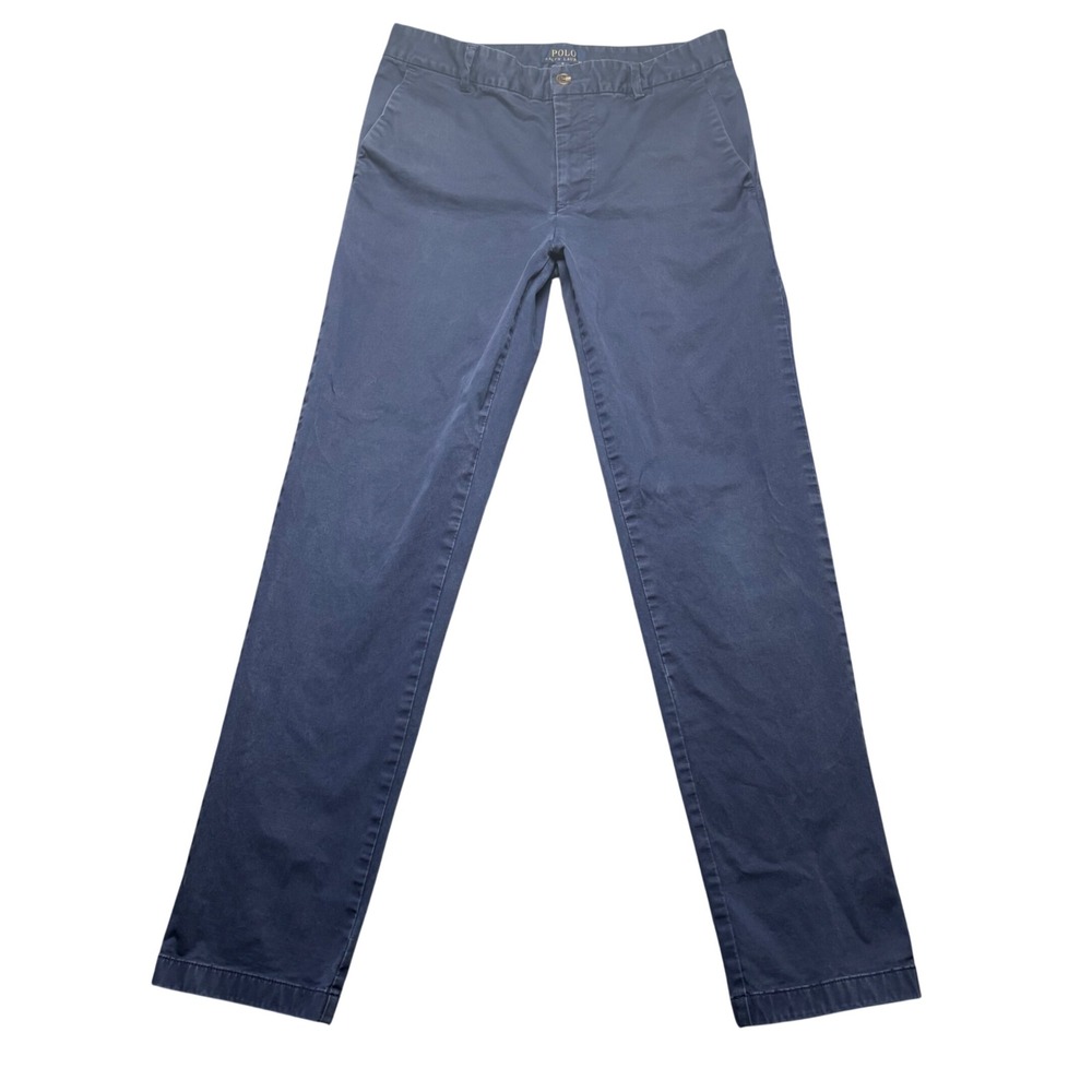 Polo Ralph‎ Lauren Pants Kids 18 Navy Blue Chino Slim Fit Stretch Cotton 30W 29L